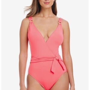 Bleu Rod Beattie Coral One Piece Swimsuit
